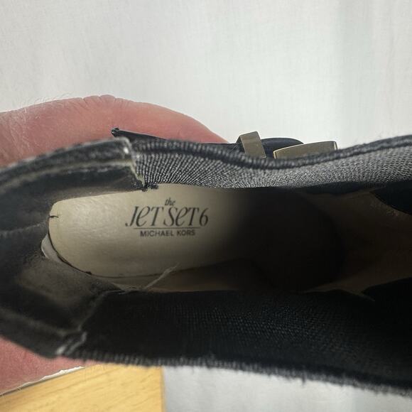 Michael Kors The Jet Set 6 Women's 6M Black Heeled Pull On Ankle Boots - Picture 7 of 13